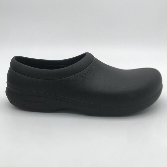 Crocs Black Dual Comfort Crocs Lock Slip Resistant Non Marking Mens 11 Work - Picture 4 of 15